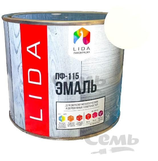 Эмаль ПФ-115 белая LIDA /2 кг/