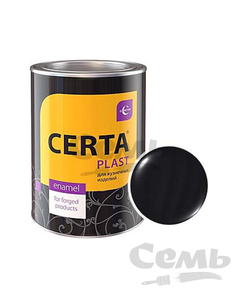 Эмаль Церта-Пласт матовая черная /1 кг/