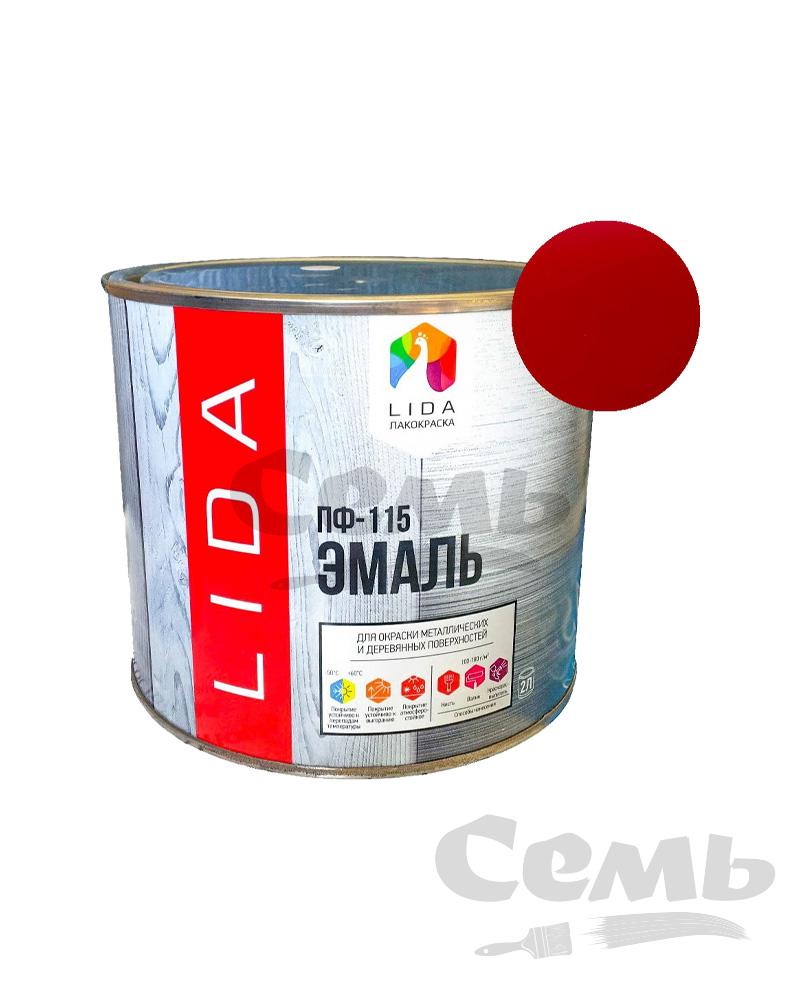 Эмаль ПФ-115 красная LIDA /2 кг/