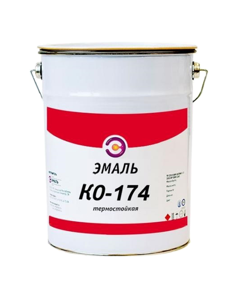 Эмаль КО-174 термостойкая белая (до 150 град.) /50 кг/ Канаш